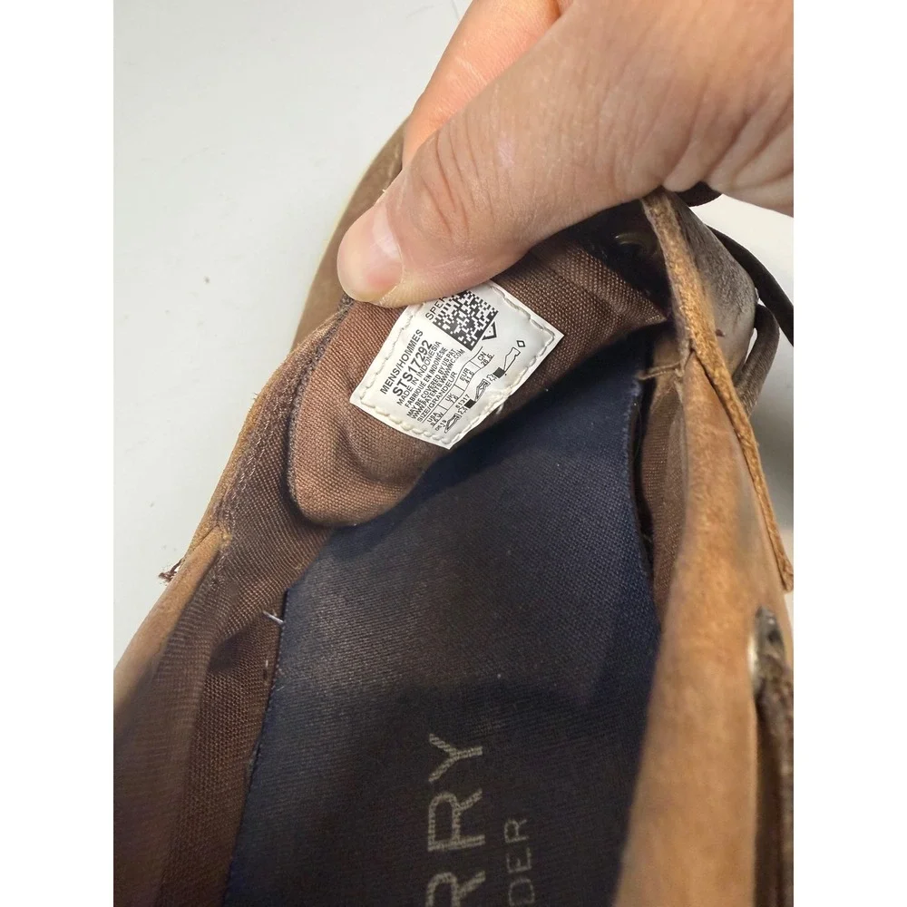 SPERRY Top-Sider size 8.5 Mens Convoy‎ 3-Eye Boat Shoe STS17292 Brown Leather